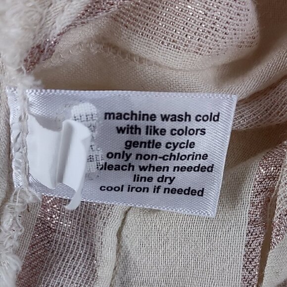 Lane Bryant Womens Cotton Blend Cream Pink Stripe Sleeveless Button Up Top Sz 16 - Picture 11 of 11